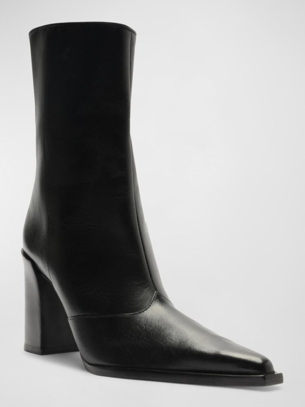 278$ Fabia Schutz Leather Raffaela Dress Booties Women's Size 9.5 US Black